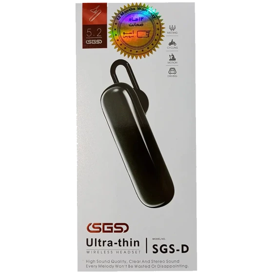 هندزفری بیسیم SGS-D بلوتوث ۵.۲ تک گوش